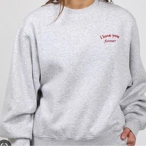Brunette the label crew neck sweatshirt